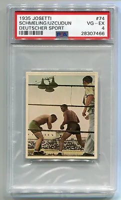 1935 Josetti Deutscher Sport 74 Max Schmeling Paulino Uzcudun PSA 4 HOF Boxing • $99.99