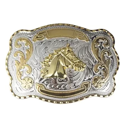 Belt Buckle Horse Head 5.5  X 4  For 1.5  Belt Men Big Cowboy Western Rodeo • $12.99