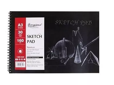 A3/A4/A5 30 Sheets 160gsm Sketch Pad Drawing Paper Wood Charcoal Sticks Multibuy • £34.99