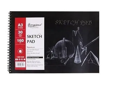 A3/A4/A5 30 Sheets 160gsm Sketch Pad Drawing Paper Wood Charcoal Sticks Woodless • £34.99