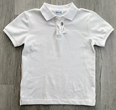 NWT! Mayoral Cotton Basic Short Sleeve Magnolia Charlie White Polo Shirt Sz 7 • $14.98