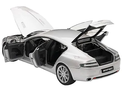 Aston Martin Rapide Silver 1/18 Diecast Model Car By Autoart • $247.07