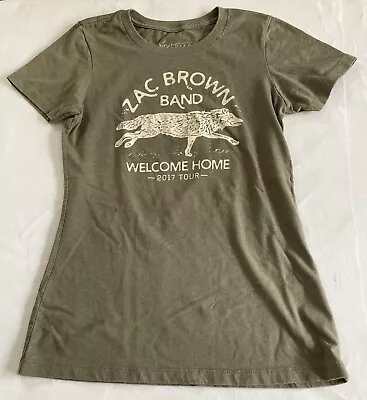 Zac Brown Band 2017 Tour Greenish Gray Color Size Small Women’s Printed In USA  • $19.99