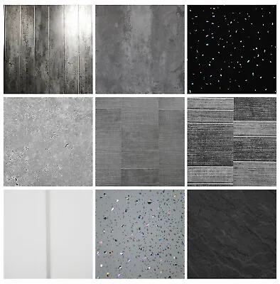 Grey Bathroom Cladding Tile PVC Wall Panel White Ceiling Panels Marble (10 Pack) • £64