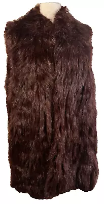 Donna Salyers Fabulous Furs Women's Merlot Mink Faux Fur Vest Size XL • $59