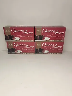 Queen Anne Milk Chocolate Cordial Cherries 10 Pieces Per Box (4 Boxes) • $21.59