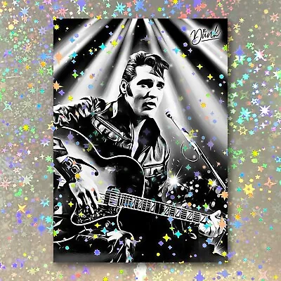 Elvis Presley Holographic Headliner Sketch Card Limited 1/5 Dr. Dunk Signed • $29.99
