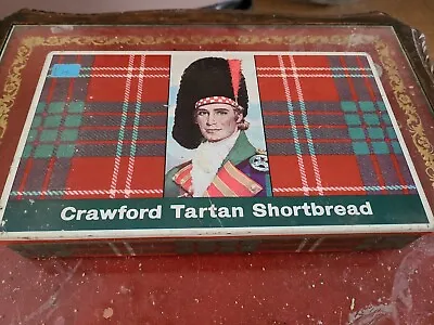 £4 • Buy Vintage Retro Crawford’s Tartan Shortbread Biscuit Tin Box