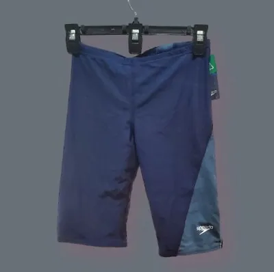 Brand New Mens Speedo Swimming Trunks Suit 30 Powerflex Eco  Navy Blue & Grey  • $32
