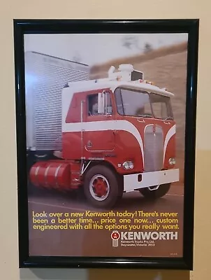 Vintage Original  Kenworth Truck Australia Magazine Advertising Clip A4 Framed • $40