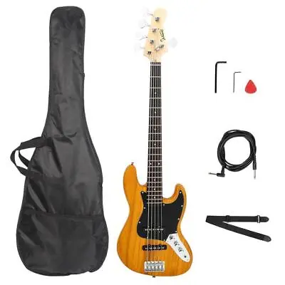 Glarry Gjazz Electric 5 String Bass Guitar For School Beginner With Bag • $92.99