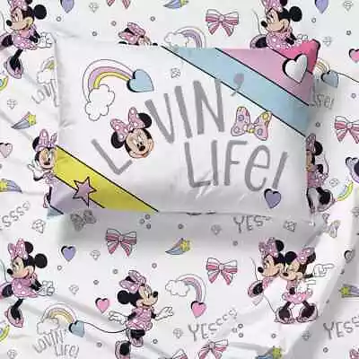 Minnie Mouse  Lovin Life  Kids Microfiber Sheet Set - T825525945 • $41.95