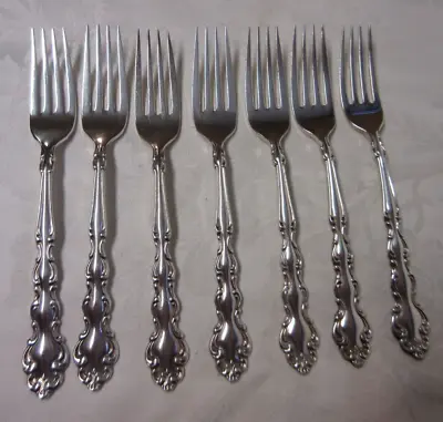 Oneida Community Silverplate MODERN BAROQUE Dinner Forks Lot Of 7 • $35