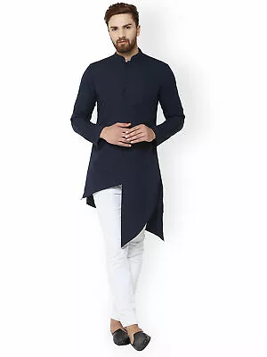 £20.39 • Buy Mehndiya Color Men's Kurta Designer Indian Wedding Formal Dress Clothing Cotton