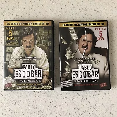 Pablo Escobar El Patron Del Mal Boss Evil Parte 1 Y 2 DVD 5-Disc Sets Espanol • $24.99