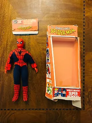 1970s Mego 8  Spider-Man Marvel Figure Mint In Original First Edition Box MIB  • $134.95