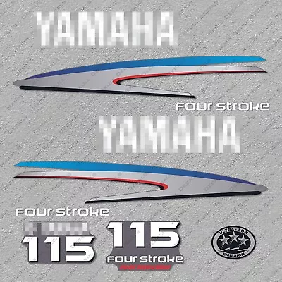 Yamaha 115HP Four Stroke Outboard Engine Decals Sticker Set Reproduction 115 HP • $44.99