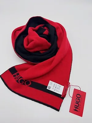 Hugo Boss Scarf Men's NWT/Red With Black/ • $69