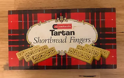 Vintage Crawford's Tartan Shortbread Fingers Tin    13 1/2 Oz • $9.99