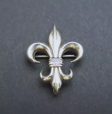 Beautiful Vintage Sterling Silver F&B Fleur De Lis Watch Pin • $22.50