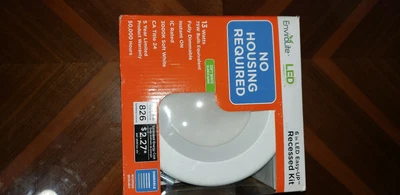 £9.90 • Buy EnviroLite Easy Up 6” 3000K White LED High Ceiling Recessed Light With J-Box