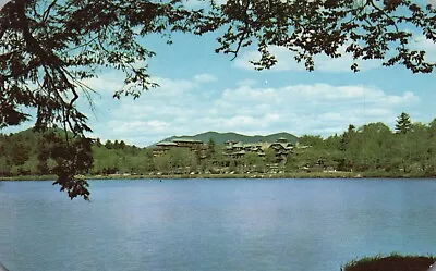 Postcard NY Lake Placid Club Mirror Lake Adirondacks Chrome Vintage PC J3038 • $4