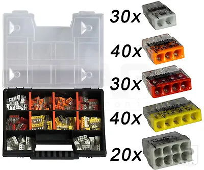 WAGO Assortment Box Set Variobox Wago Clamps Box Push Terminals 160 Piece • £26.44