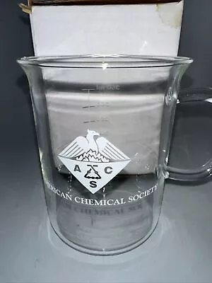 American Chemical Society ACS Clear Glass Beaker Coffee Mug • $29.99