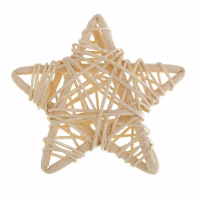 8cm Home Decoration Gifts DIY Ornaments Birthday Christmas Rattan Stars & Hearts • £5.80