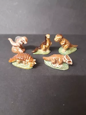 Job Lot Bundle X5 Wade England Whimsy Ceramic Dinosaurs T-Rex Sauropod • £35