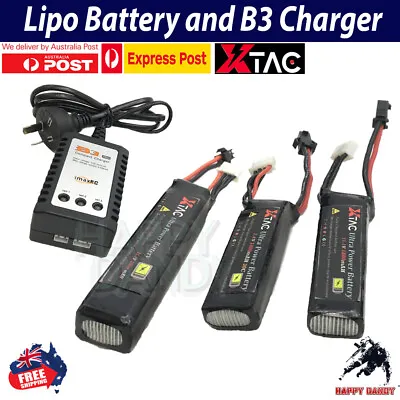11.1V/7.4V Lipo Battery B3 Charger Jinming J8 J9 10 CYMA V-ector V-2 Gel Blaster • $32.94