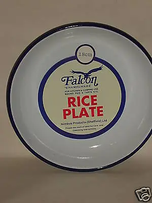 2 X Falcon White Enamel Round Pie Rice Plate Baking Dish Tin 18cm • £11.99