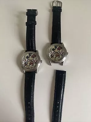2 Disney Parks Limited Release Mickey Mouse 1928 Men Watch (broken For Parts) • $15