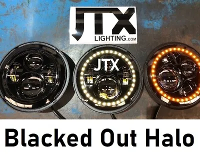 JTX 7  LED Headlights Blacked Out Halo Ford Bronco PickUp F100 F150 F250 F350 • $474