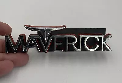 Vintage 1970’s Ford Maverick Emblem Nameplate Badge With Orange Accent • $89.95