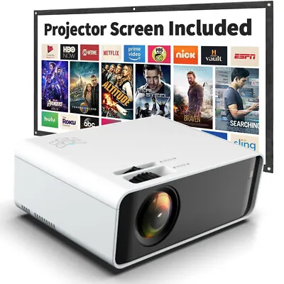 $162.99 • Buy LED Projector WIFI 1080P Outdoor 3D Movie Projector Home Theater Cinema HDMI