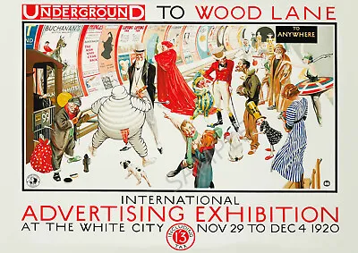 Vintage Railway Poster London Underground Advertising Expo ART Deco PRINT A4 A3 • £5.99