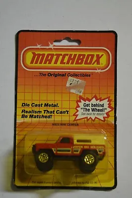 Matchbox MB22 Mini Camper Aspen Ski Holidays Red Pickup Truck 1:64 Diecast • $9.99