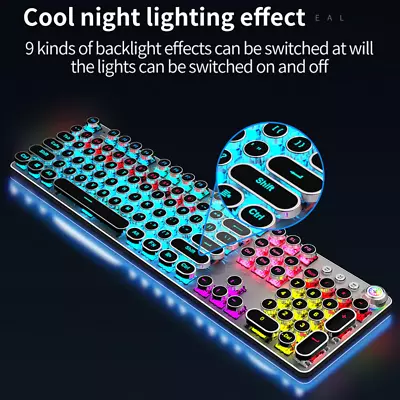 Steampunk RGB Mechanical Gaming Keyboard With Multimedia Switch • $35