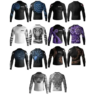 $34.95 • Buy Raven Fightwear Ranked BJJ Men's Long Sleeve Rashguard Various Colours & Styles