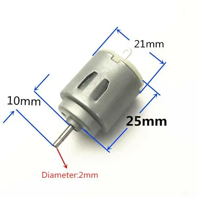 2PCS Miniature Small Electric Motor Brushed 1.5-4.5V DC For Models Crafts Robots • $4.49