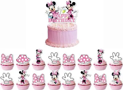 Minnie Mickey Mouse Cake Toppers Cupcake Toppers Cake Decorations Birthday Party • $28.74
