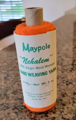 Maypole Nehalem Burnt Orange # 357 100% Virgin Wool Yarn Vintage  New Wrapped • $9.74