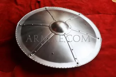 Medieval Shield Armor Knight Metal Steel Handcrafted Battle 18'' Round RSS2 • $67.82