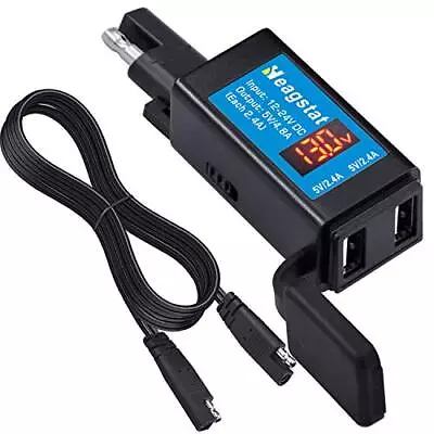 Motorcycle USB Charger 5V 4.8A - Dual USB Charger Adaptor With Quick Disconne... • $22.83