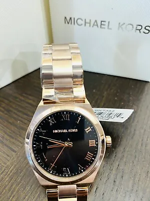 New Michael Kors Lennox Three-Hand Rose Gold Tone Stainless Steel Watch MK7392 • $150
