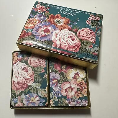 Vintage Piatnik Wien Austria Playing Cards 2 Decks In Original Box Floral • $14.99