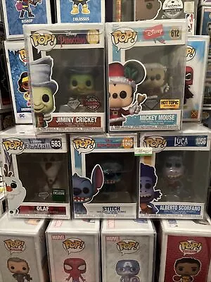 Funko Pop Lot Of 5 Disney Frozen Mickey Mouse Luca LILO Stitch And Pinocchio LOT • $20