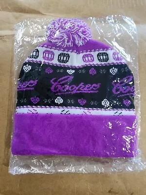 Purple & Black Coopers Sparkling Ale Beer Collectible Knitted Beanie Hat New • $20