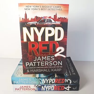 3 X James Patterson Books NYPD Red 2 3 & 4 Large Paperback Bundle Lot • $27